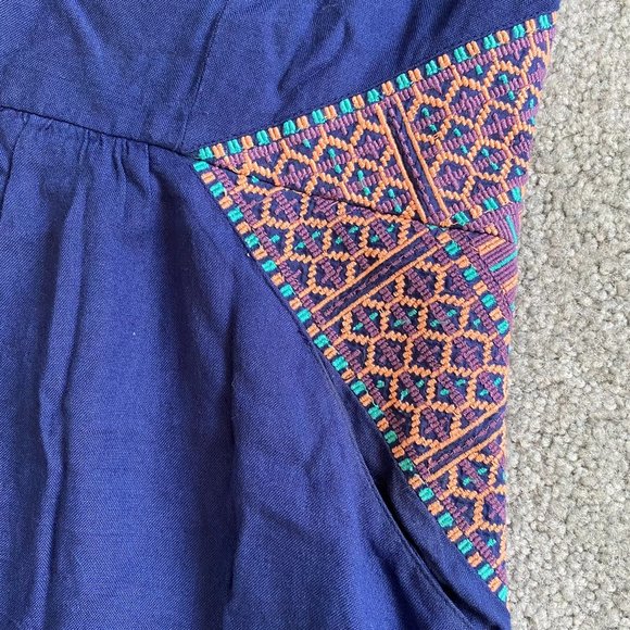 Ecote Strapless and Embroidered Dress in Blue Barbiecore MEDIUM - Picture 8 of 10